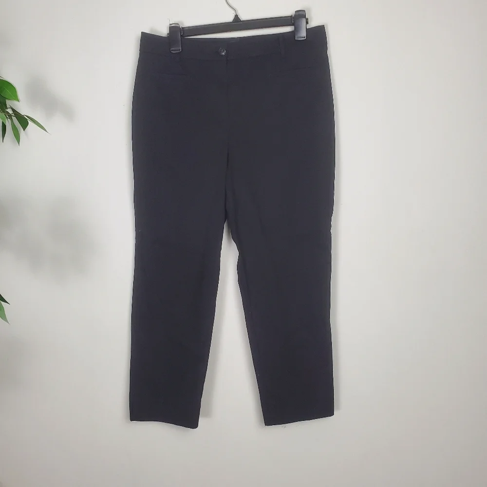 Ann Taylor Loft Black Dress Pants Women's Petite Curvy Fit 8P - Picture 2 of 8